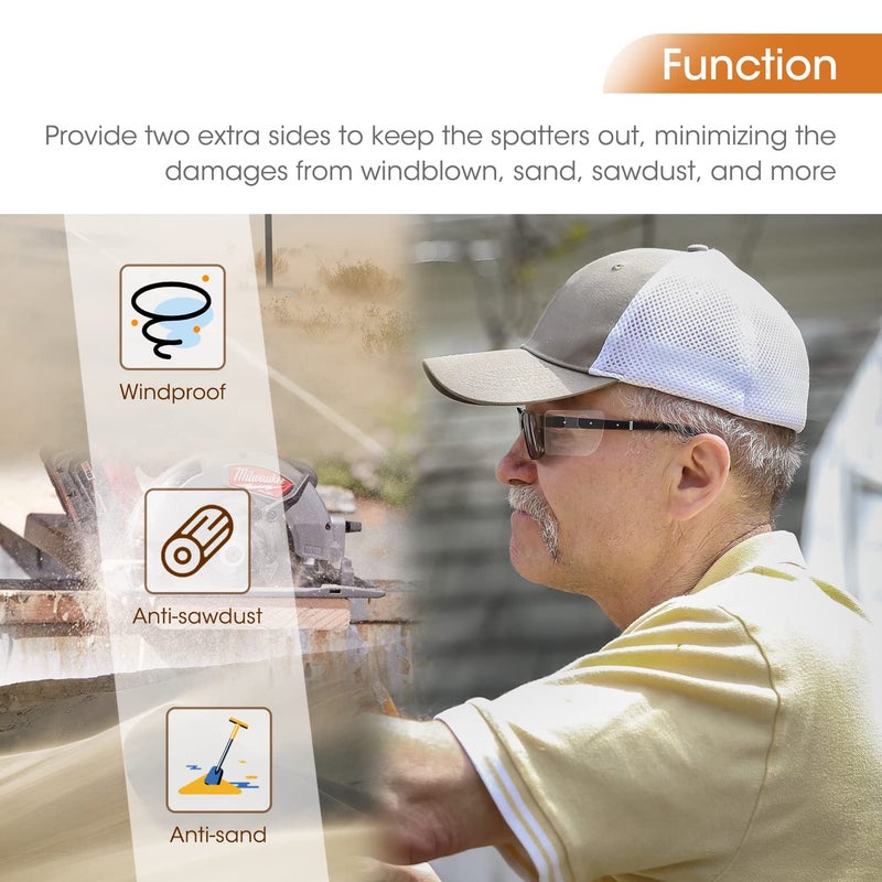 SDSNTE 20 Pairs Clear Stretchy Lightweight Glasses Slip-on Side Shields Fit Most Glasses Frames for Minimizing the Injuries to the Eyes from Windblown Particulates Sand and More - Image 3